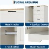 43.3'' H Armoire Wardrobe Closet with 4 Drawers and Hanging Rod, Multifunctional Wood Dresser with Storage Closet - 4 of 4