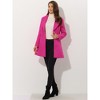 INSPIRE CHIC Women's Turn Down Collar Buttoned Business Casual Mid-Long Winter Coat - 2 of 4