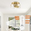 Parrot Uncle 12.7" Modern Gold Flush Mount Bladeless Ceiling Fan - 4 of 4