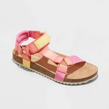Girls' Val Footbed Sandals - Cat & Jack™ Pink 13