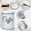Food Storage Containers ,Kitchen Canisters Set of 3,Vintage Coffee Tea Sugar Container Sets with Airtight Lids, for Kitchen Countertop Decor - 3 of 4