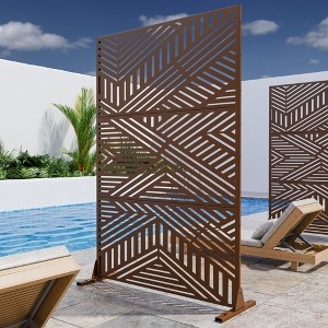 Wooakway 72"H 47"W Outdoor Metal Garden Trellis Privacy Screen Lattice Panel Indoor Room Divider - 1 of 4
