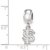 Black Bow Jewelry Sterling Silver Florida State Seminoles NCAA Bead Charm - 3 of 4