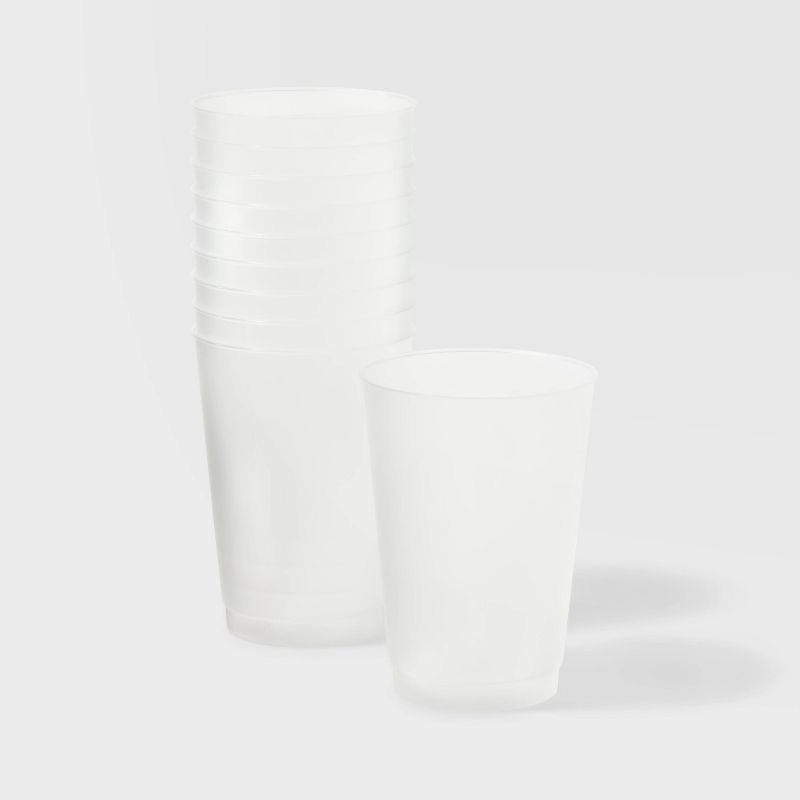 10ct 12.3 fl oz Clear Reusable Cups - Spritz&#8482;, 1 of 5