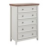 CAVINAS Farmhouse Dresser for Bedroom,MDF Dresser with Modern Style for Bedroom,Living Room,Hallway,White/Black/Beige+White - 4 of 4