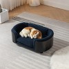 Pet Sofa,Luxury Dog Beds With Solid Wood Legs And Bent Wood Back,Dog Couch Bed,Affordable Dog Kennel,Unique Dog Beds-Cuddlewood - 3 of 4