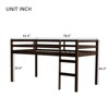 RISOKEYS Solid Wooden Twin Loft Bed - Rubber Wooden Strengthened Platform Slats Bed with Ladder & Under-Bed Storage fo Small Room - 3 of 4