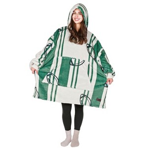 Tirrinia Wearable Blanket Oversized Hoodie for Adults, Patterns Sweatshirt Blanket, as Warm & Funny Gifts for Men Women Girlfriend - 1 of 4
