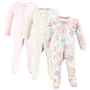 Touched by Nature Baby Girls Organic Cotton Sleep and Play, Traditional Floral - 1 of 4