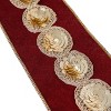 4" Sequin Beaded Velour Velvet Ribbon Burgundy - National Tree Company - 3 of 4