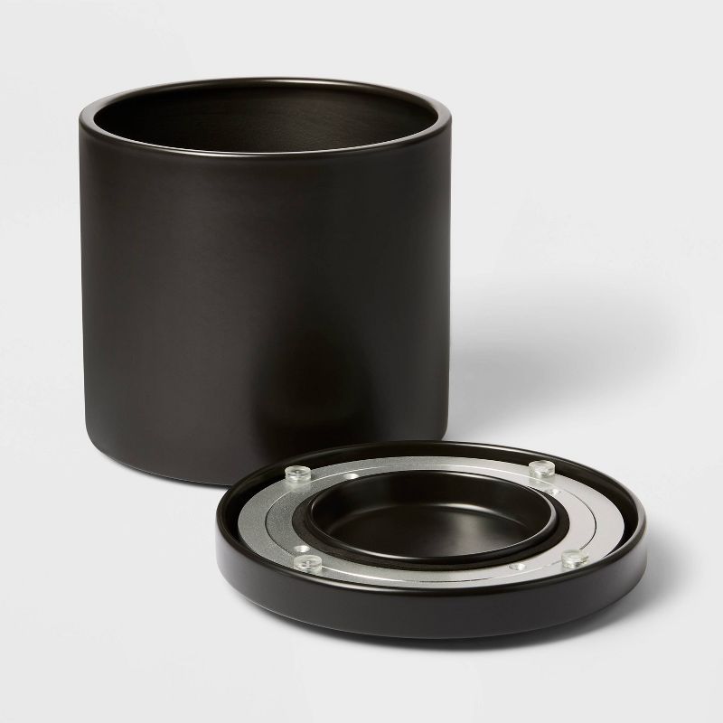  Hilton Carter for Target Ceramic/Metal Indoor Outdoor Planter Pot with Saucer & Rotation, 3 of 8