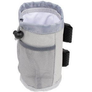 MaseiKar Cup Holder for Bike, Water Bottle Holder for Scooter, Wheelchair, Beach, Universal Drink Holder Accessories with Net Pocket & Cord Lock(GY) - 1 of 4