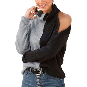 Women's Color Block Sweater - LASCANA - 1 of 4