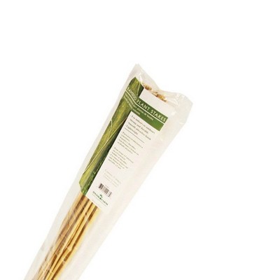 Natural Finish 4-Foot Bamboo Garden Stakes, Set of 25