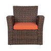 WestinTrends 4 Piece Conversation Outdoor Patio Sofa Set with Square Fire Pit Table - 4 of 4