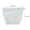 Unique Bargains Lightweight Clutch Plaid Bow Embroidery Makeup Bag 1 Pc - 2 of 4