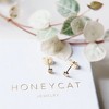 Mini Heart Crystal Stud Earrings in Gold, Rose Gold, Silver - Honeycat - 3 of 4