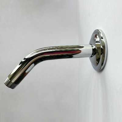 DOMETOUR Shower Arm with Flange, 1/2 NPT Tapered Threads, Rain Shower Head Arm, Wall Mount Shower Extension Arm