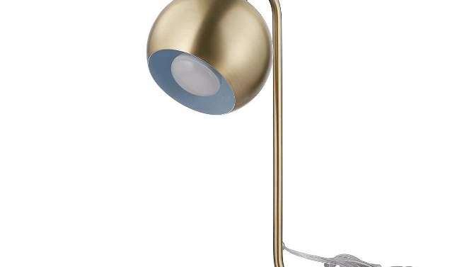 15&#34; Richmond Desk Lamp with Inner Shade Matte Brass - Globe Electric, 2 of 10, play video
