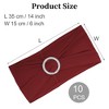 Unique Bargains Chair Sashes Bow 13.78"x5.91" Wine Red 10 Pcs - 2 of 4