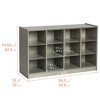 ECR4Kids 12 Cubby Mobile Tray Storage Cabinet, 3x4 - 2 of 4