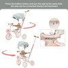 KWPZQEB Baby Trike, 7-in-1 Kids Tricycle with Adjustable Push Handle, Removable Canopy, Safety Harness for 18 to 72 Months - 2 of 4