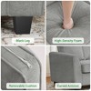 83" Oversized Chenille 3-Seater Sofa – Mid-Century Modern Cloud Couch with Deep Seats, Washable Covers & Armrests for Living Room, Beige - 4 of 4