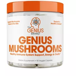 Genius Mushrooms Lions Mane, Cordyceps and Reishi Brain Supplement - The Genius Brand