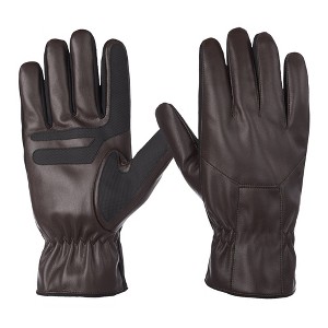 Isotoner Men's Faux Leather Gloves - 1 of 2