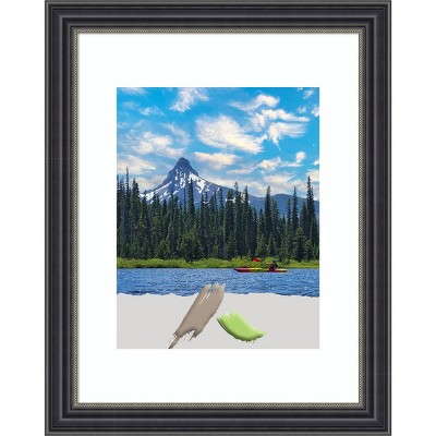 11x14 Matted to 8x10 Ridged Profile with White Mat Wall Frame