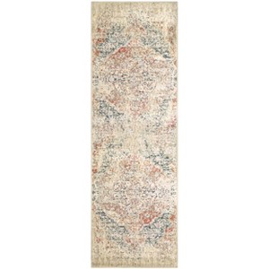 Distressed Oriental Medallion Rustic Indoor Area Rug or Runner by Blue Nile Mills - 1 of 1