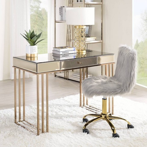 Gold and grey online chair