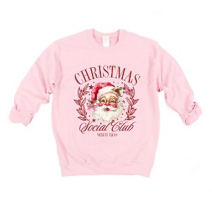 Simply Sage Market Women's Graphic Sweatshirt Christmas Social Club Santa - 1 of 4
