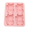 Unique Bargains Chocolate Mould 4-Cavity Lucky Cat Candy Mould Hand Wash Pink 6.85"x5.51"x1.22" 1 Pc - 3 of 4