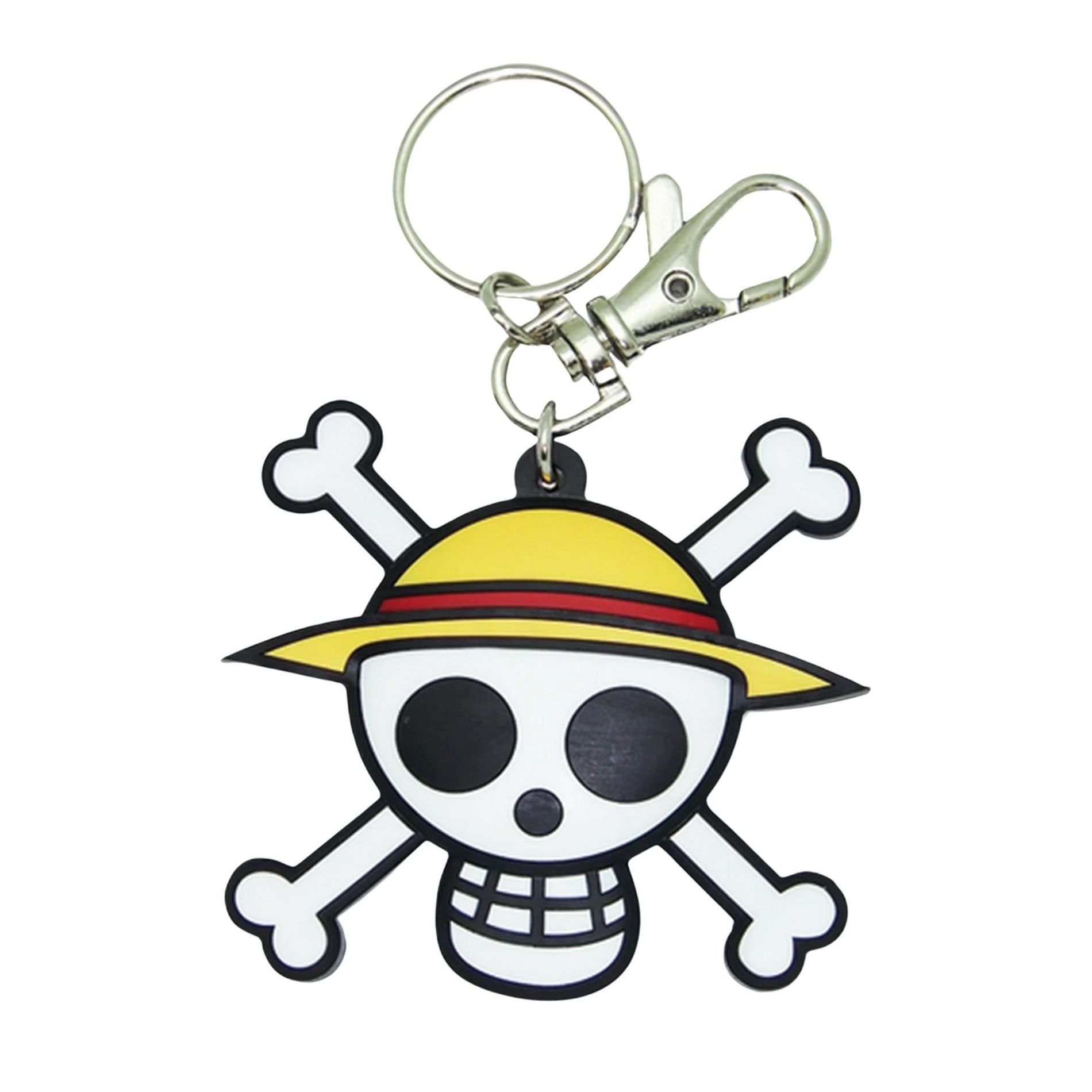 Great Eastern Entertainment Co. One Piece Straw Hat Pirates Skull PVC Keychain
