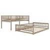 Kumasinova Full XL Over Queen Bunk Bed with Ladder & Guardrails – Solid Pine Wood Bed Frame for Families, Detachable (Splits to 2 Beds) - 4 of 4