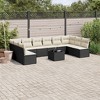vidaXL Garden Sofa Set Black, Cream White - 2 of 4