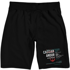 Star Wars: Andor Rebel Spy Men's Black Sleep Pajama Shorts - 1 of 4