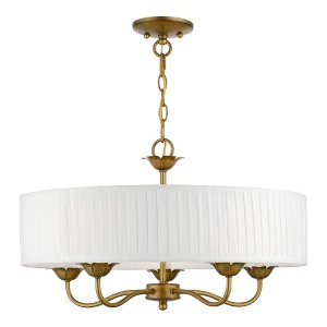 Livex Lighting Edinburgh 5 - Light Pendant in  Antique Gold Leaf - 1 of 1