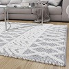 Merrick Lane Adelina Handwoven Area Rug in Geometric Diamond Pattern - 4 of 4