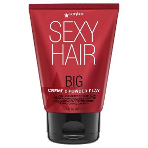 SEXY HAIR Big Creme 2 Powder Play All Over Volumizer and Texturizer | Cream Volume and Texture Roots | On Damp Hair - (3.4 Oz) Sexy Hair - 1 of 4