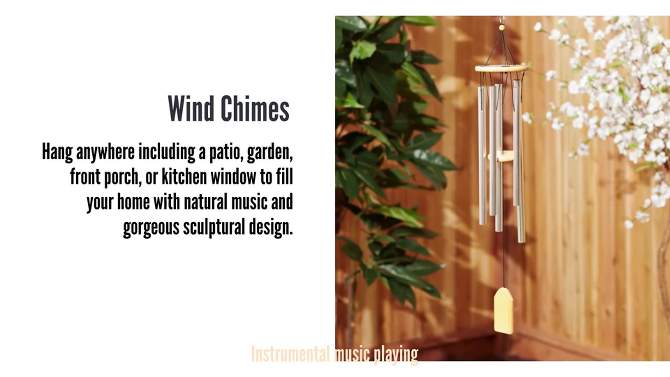 23.5&#34; Classic Aluminum Wind Chimes Brown - Zingz &#38; Thingz, 2 of 3, play video