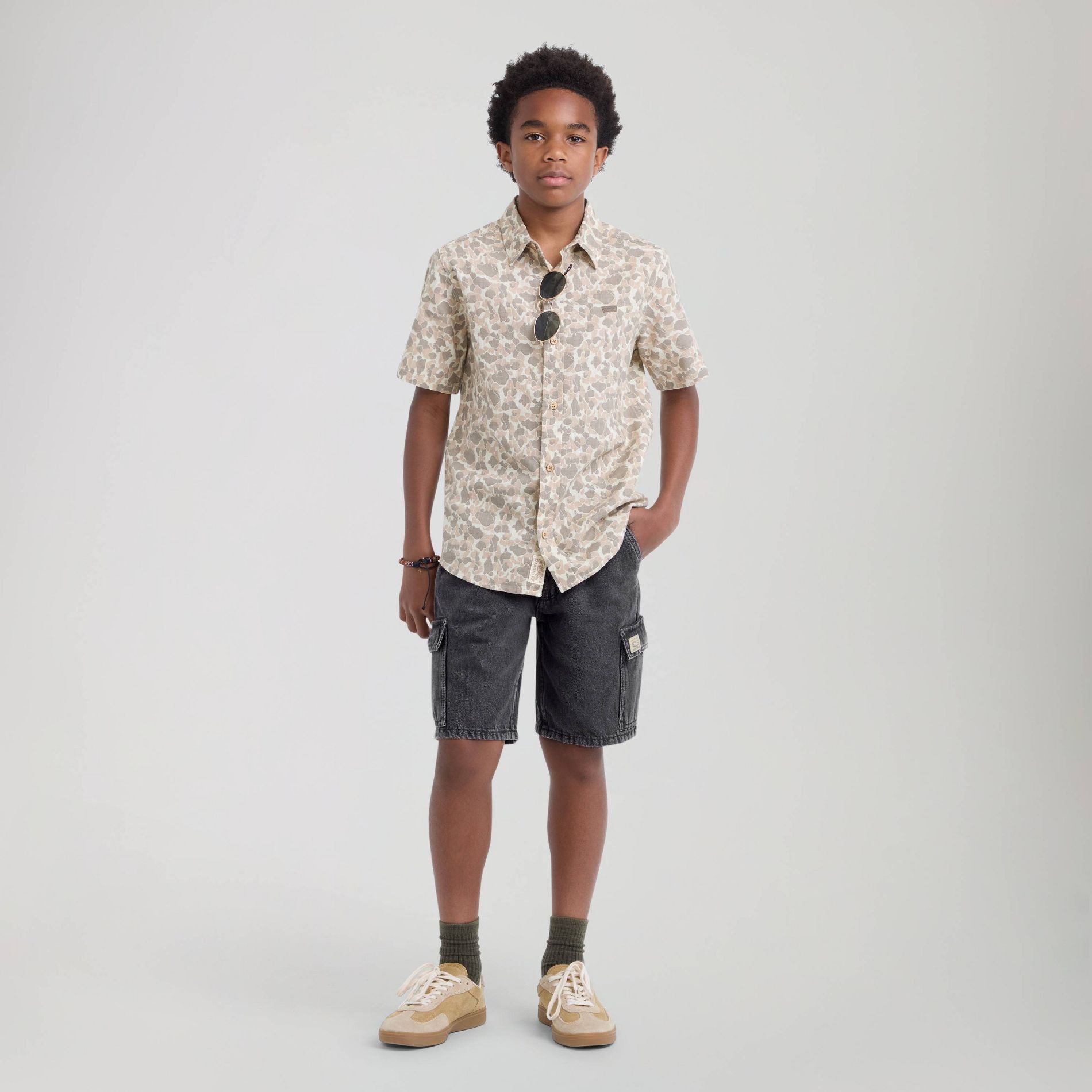 Levi's® Boys' Denim Cargo Shorts - Black 8
