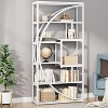 ORRD Industrial Etagere Bookshelf, 70.47" Tall 5-Tier Vintage Gray Open Shelf with 8 Storage Tiers & Metal Frame for Living Room & Bedroom - 2 of 4