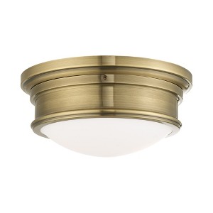 Livex Lighting Astor 2 - Light Flush Mount in  Antique Brass - 1 of 1
