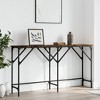 vidaXL Console Table Smoked Oak 55.1 in.x11.4 in.x29.5 in. Engineered Wood - 3 of 4