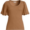 Lands' End Women's Drapey Rib Puff Sleeve Scoop Neck Top - 3 of 3