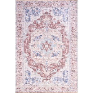 Nuloom Madilyn Medallion Pet Friendly Machine Washable Area Rug - 1 of 4