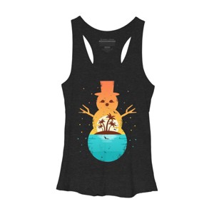 Women's Design By Humans Christmas in July Snowman Sunset By destiny29 Racerback Tank Top - 1 of 3