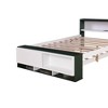 NicBex Full Size Platform Bed Modern Wooden Bed Frame with Trundle, Storage Headboard and Footboard for Bedroom, No Box Spring Required - 4 of 4